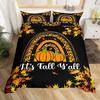 Fal Bedrom Decor Beding Set Twin Quen for Young Girls Women Autumn Harvest Theme Soft Duvet Cover Rustic Pumpkin Print Warm Comforter Cover