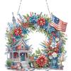 Acrylic 2D/Flat DIY Independence Day Special Shape Hanging Diamond Art Kits Diamond Art Pendant Wall Decor for Home & Windows