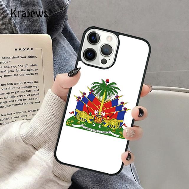 Haiti Haitian Flag Soft Phone Case For iPhone 16 15 SE2020 14 Max 6 7 8 Plus 11 12 13 Pro Max Mini Phone Cover coque Fundas