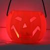 Halloween Pumpkin Bucket Light Sound Decorative Glow Bottom Ghost Call Portable Handheld Lantern for Party