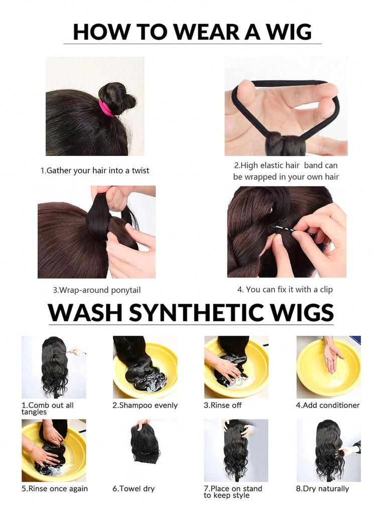 Synthetic Long Ponytail Extendeds Boxing Braid With Elastic Hair Loop Bubble Braid Double Ponytail Ring Buckle Heat Resistant Boxing Braid