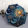 1pc Sun, Moon, Mandala Umbrella with Plastic Handle,Compact & Stylish,Suitable for All Seasons YS331094