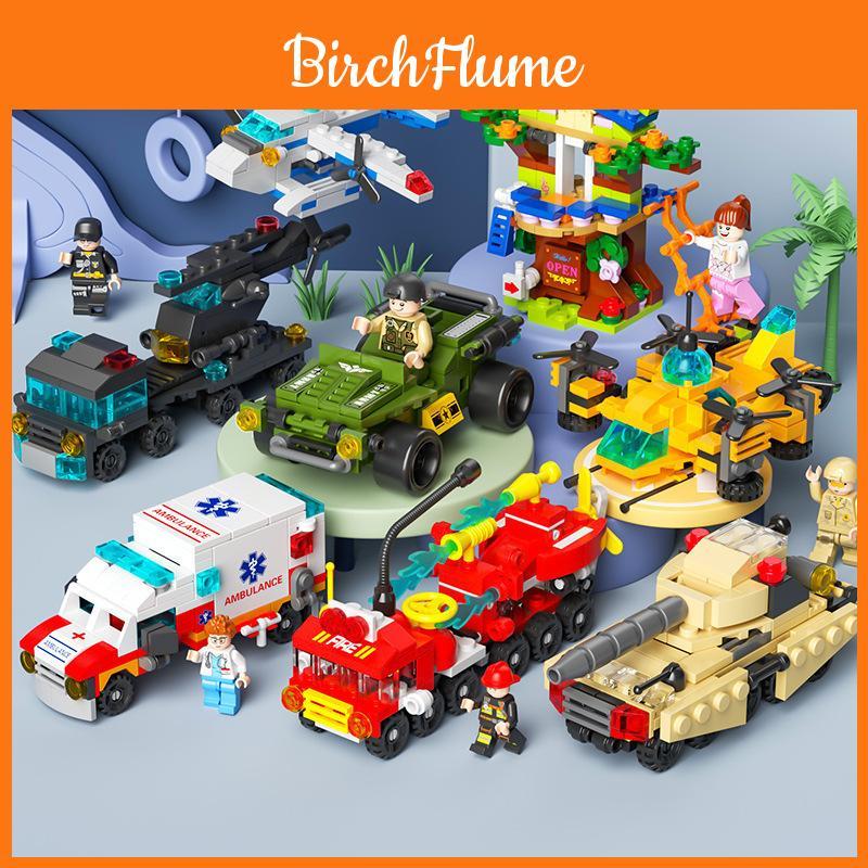 Military Transforming Fire Truck Building Block Set For Kids Educational Play
