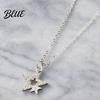 Shiny Star Pendant Five-pointed Necklace Sparkling Rhinestone Stars Adjustable Alloy