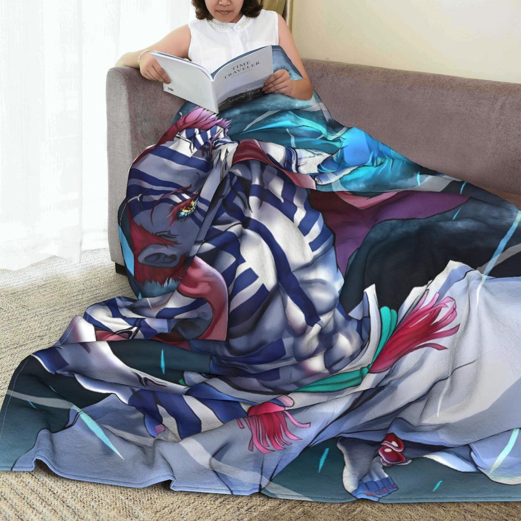 Akaza Anime Super Warm Blanket Kids Plush Throw Blanket Print Home Decor Flannel Bedspread Sofa Bed Cover