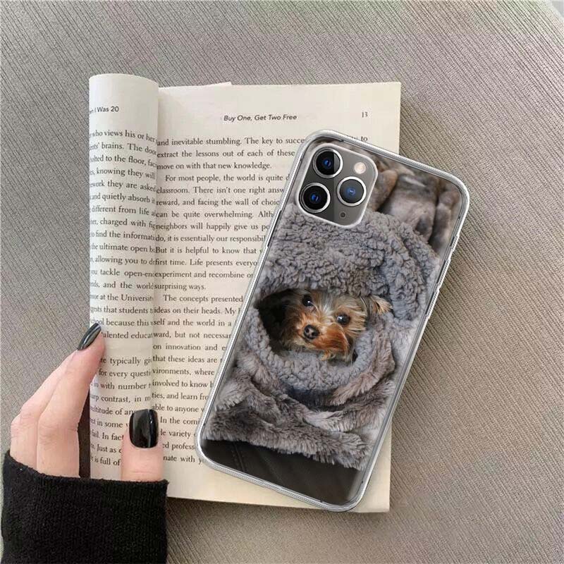 Yorkshire terrier dog Phone For Apple Iphone 12 13 Mini 15 Pro Max 11 Pro 14 Plus 16 Pro Max 16E Case Shell Cover Clear TPU Pro