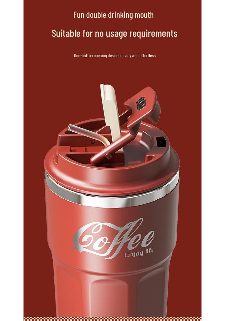 Trendy 304 Stainless Steel Portable Pull-Rope Travel Cup - Cola Coffee Gift Cup