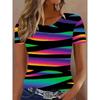 Women's T-shirt with Striped Pattern