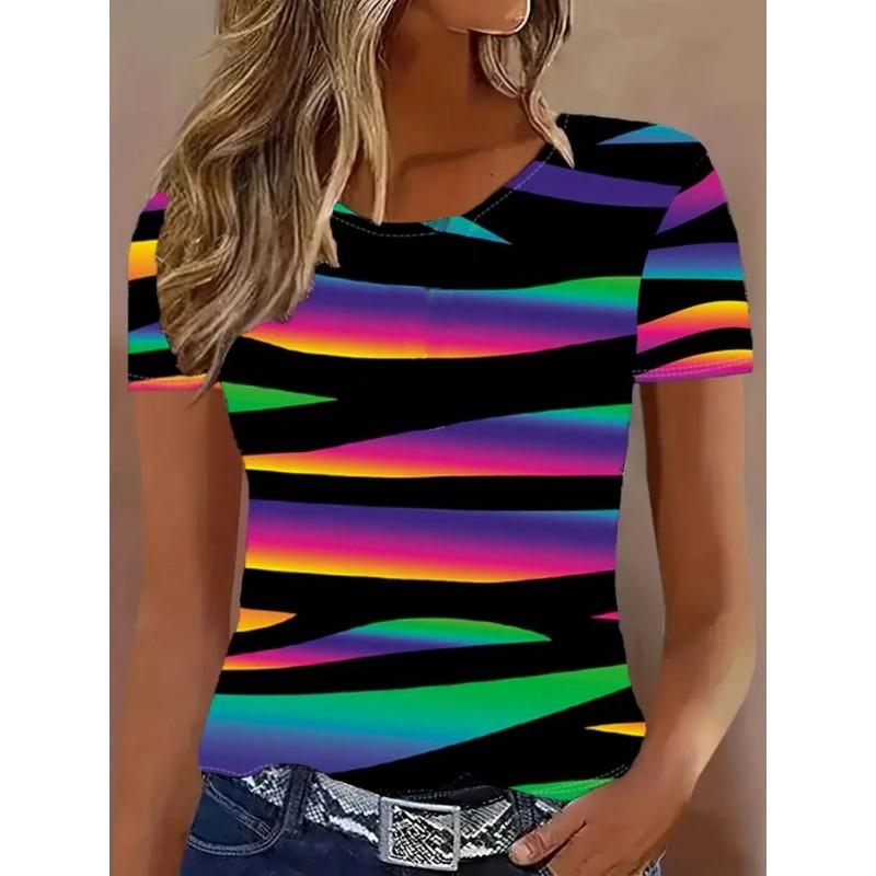 Women's T-shirt with Striped Pattern
