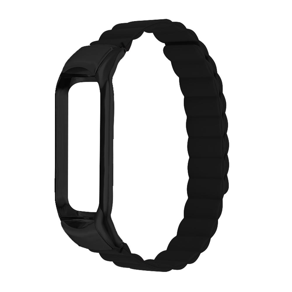 

Silicone Magnetic Suction Watch Strap Replacement Wristband for Xiaomi Mi Band 5/6/7 Black