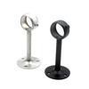 2 pièces Supports de Poteaux de Rideaux de Plafond Robustes en Acier Inoxydable Pour Tiges de 25x100mm Argent/Noir