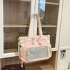 New Schoolbag Female High-value Contrasting Color College Style Junior High School Student Backpack Ballet Style Pleated Lace Pain Bag