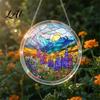 Irregular Puzzle Piece Suncatcher Acrylic Jigsaw Kit Stained Glass Style DIY Window No Glue Hanging Ornament for Home Decor Gift Women Men