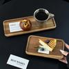 High-end Acacia Wood Rectangular Tray Cafe Plate Afternoon Tea Dessert Plate Bread Serving Tray Tea Tray