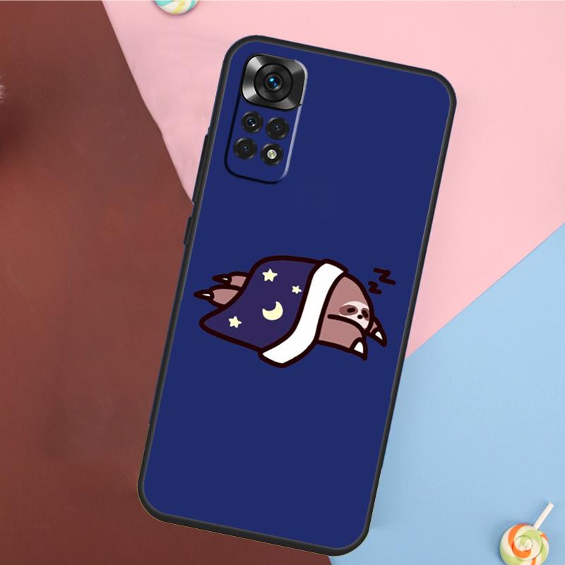 Kawaii Cute Sloth Face Cover For Xiaomi Redmi Note 14 13 Pro 12 11 9 10 9S 10S 11S 12S Redmi 14C 10C 12C 13C Case