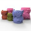 Owl Mom Dad Gypsum Flower Pot Silicone Mold Epoxy Resin Casting Mold Succulent Vase Cement Clay Mold Pen Holder Mold
