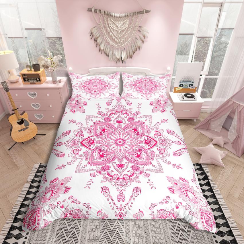 

Homewish Retro Rustic Floral Duvet Cover SetVintage Flower Leaves Bedding SetBrown Purple Bed Set For Adults EU Single(135*200cm)3pcs