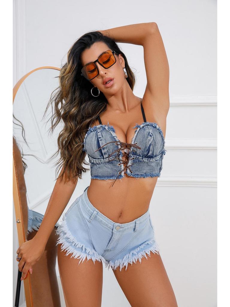 High Waist Summer Casual Cake Style Women's Denim Shorts