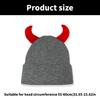 Devil Horn Winter Hat for Adult Handwoven Stretchy Caps Outdoor Activity Hat for Skiing Knitted Skull Hat Cool Accessory