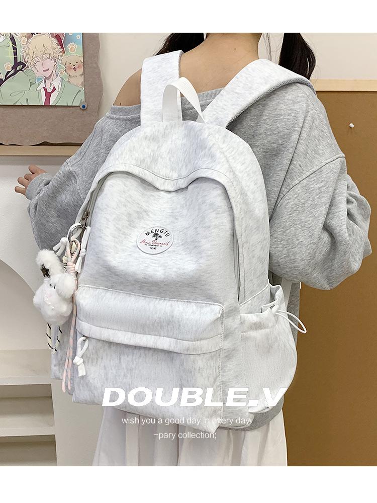 Schoolbag1011 New Backpack for Middle School Girls, Korean Style Ins Simple Large Capacity Backpack with a Unique Design