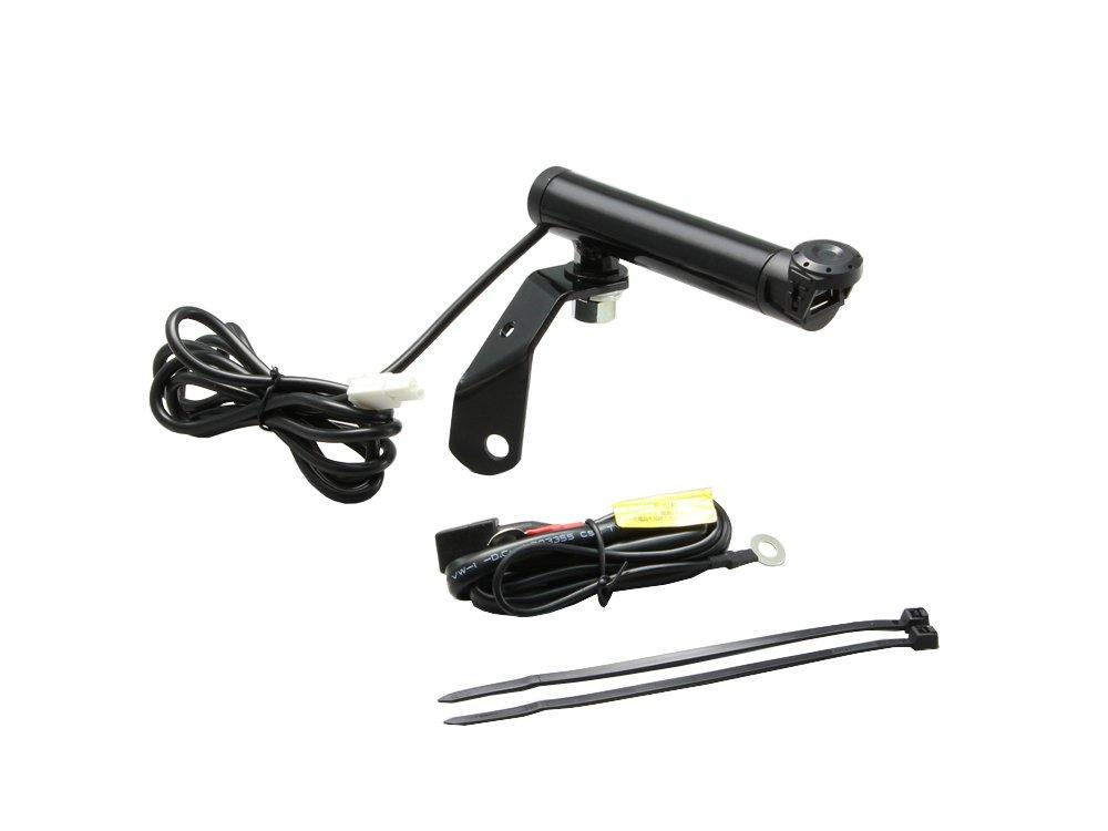 HURRICANE Clamp with USB Power for CBR250RR HU1026B Bar, Black, Supply, (MC51)