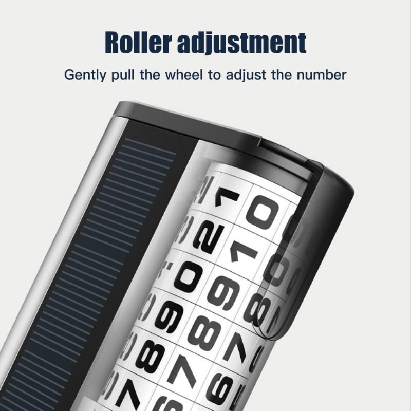 1~10 SZT Samochodowa Tablica z Numerem Parkowania Luminous Auto Karta Parkingowa Ładowanie Solarne Tymczasowy Postój Karta z Numerem Telefonu Do Dekoracji Samochodu