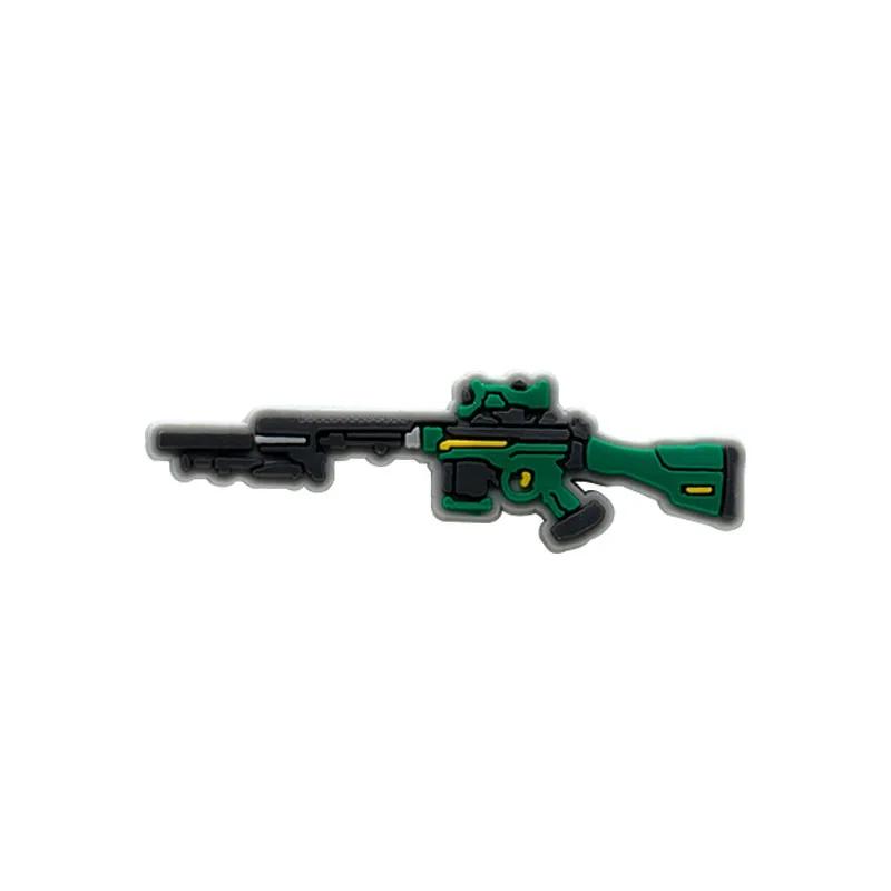 1-25 Stück Waffen Pistolen Dollar PVC Schuh Deko Zubehör Panzer Flugzeug Anhänger DIY Garten Schuh Schnalle Zubehör Party Ornament