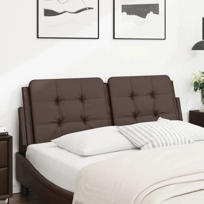 VidaXL Headboard Cushion, Padded Headboard Pillow, Indoor Bedroom Bed Accessory, Brown 374852