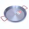 EL CID Spanish Paella Pan with Red Handle, Professional Paella Pan with Recipe, 34cm, Serves 6