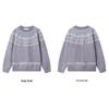 Men's Fair Isle Round Neck Sweater: Autumn/Winter Retro Knit Pullover