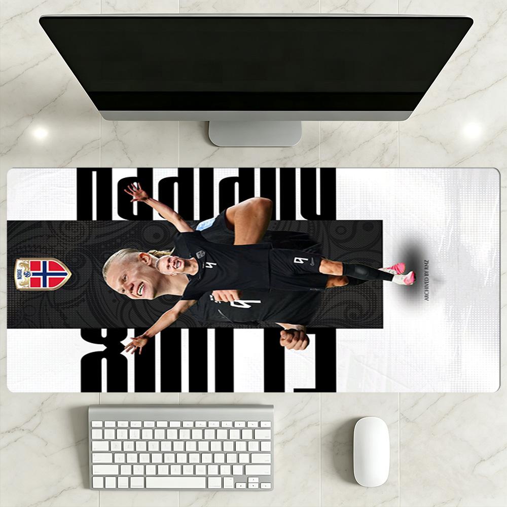 Haaland Large Mouse Pad Desk Mouse Pad Computer Desk Keyboard Mat Non-Slip Rubber Bottom Suitable for Office Gaming PC Laptop