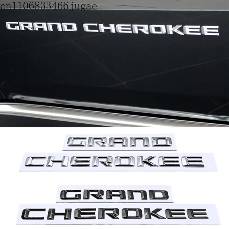 Per JEEP Grand Cherokee Emblema Lettere in ABS Styling Auto Adesivo Targhetta Nome Portiere Laterali Accessorio Auto Nero Opaco Lucido Cromo Rosso ni1
