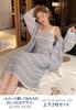 RIRIOA Fluffy Pajama Set with Loungewear Dress Women's Cardigan, 2-Piece (Blue)