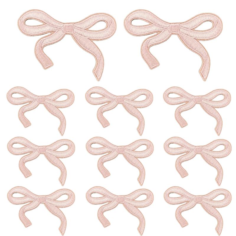 10pcs Colorful Butterfly Bow Embroidered Patch Skirt Hat Shoes Sew Embroidery Applique Decorate Iron On Patches For Clothing Diy