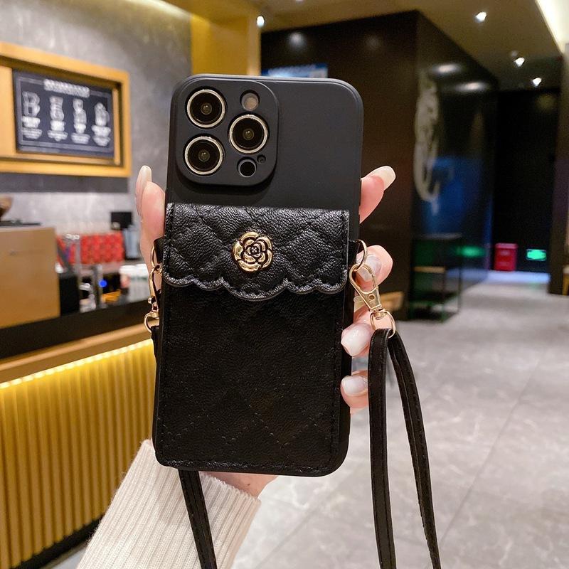 European and American style for Samsung S25 mobile phone case A55 A13 camellia change bag Note20Ultra messenger girl