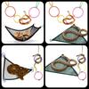 Stability Rings Swing Perch with Rope Snake Enrichment Toys Terrarium Decor Reptile Hammock  Snakes