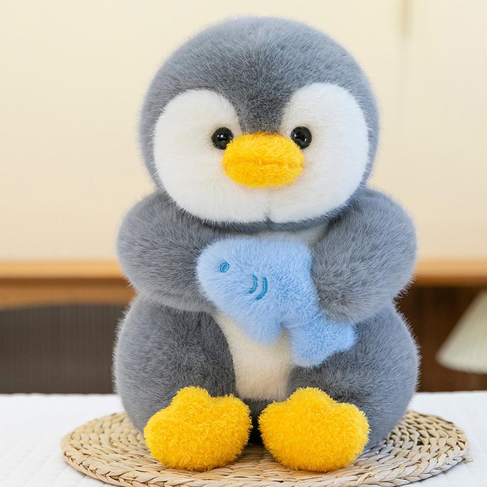 

Stuffed Animal Penguin Plush Toy Fish Hugging Penguin Plush Doll Accompany Appease 21cm-penguin