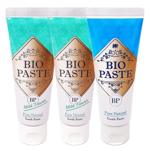 

Biopaste 60g x 3-Pack M2V Toothpaste, Fluoride-Free, Additive-Free, Organic, Breath Control, Non-Abrasive, All-Natural Toothpaste Gel