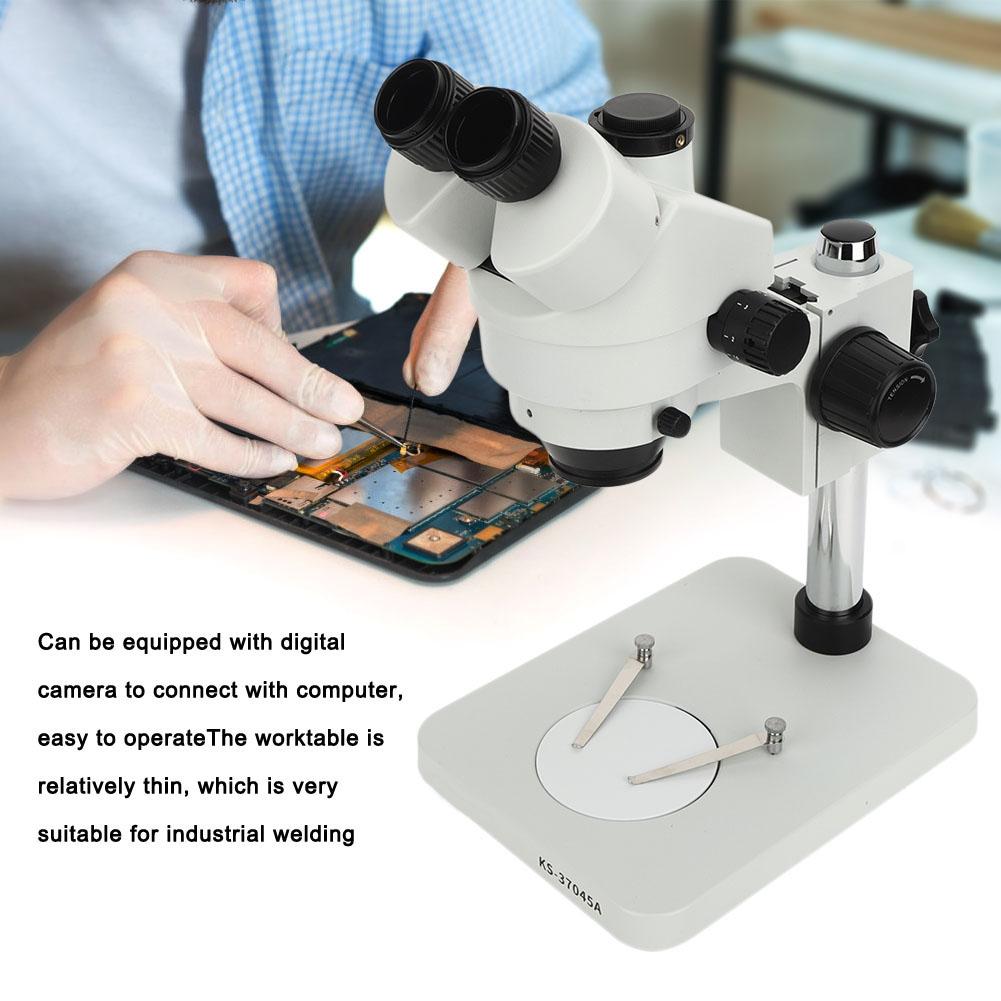 Trinocular Stereoscopic Electron Microscope Adjustable Magnification Laboratory Observation Tool