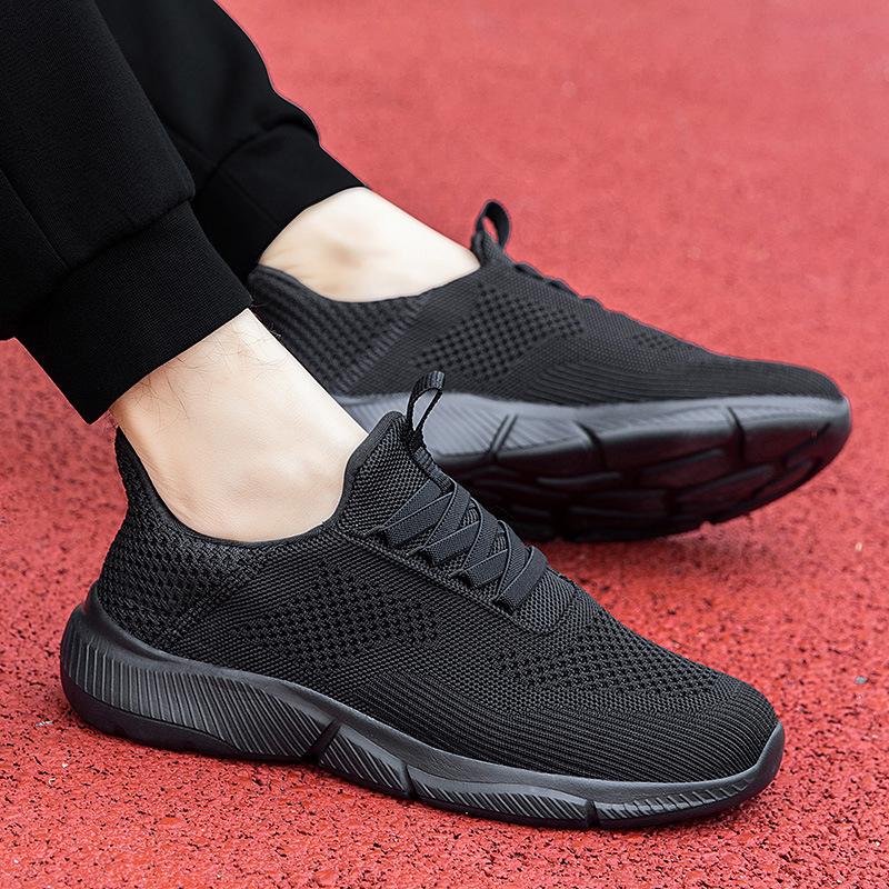 Elderly shoes men's non-slip soft sole lightweight flat bottom dad middle-aged and elderly walking shoes spring and summer leisure