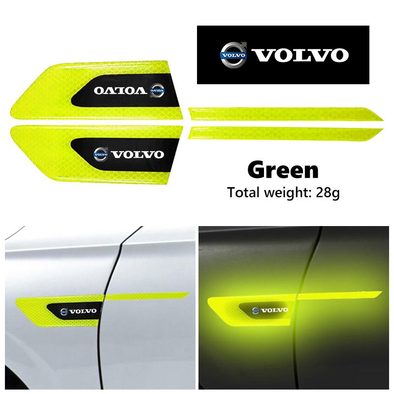 For Volvo Car Reflective Stickers Auto Anti Collision Warning Decoration V40 V60 C30 C70 S60 S80 S90 XC40 XC60 XC70 XC90 T6