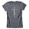 Dames T-shirt met korte mouwen, zomer, met geloofsletterprint, grafisch T-shirt, blouse, mode, in zacht en comfortabel materiaal