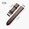 Bamboo Pattern PU Leather Watch Band, Non-Genuine Leather, Available in Sizes 16-24mm.