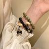 New Lotus Green Sandalwood Bracelet Men's and Women's National Style New Chinese Rosary Bracelet Wenwan Antique Couple Bracelet Jewelry