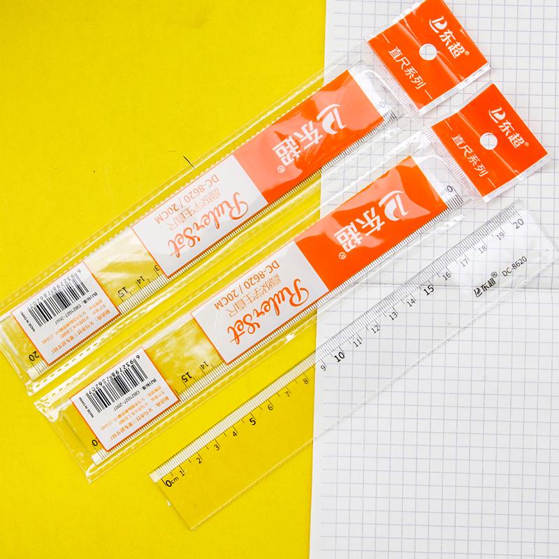Multifunctional Transparent Ruler with Wave and Hole Design, 15cm & 20cm Scale, Ideal for Primary Students