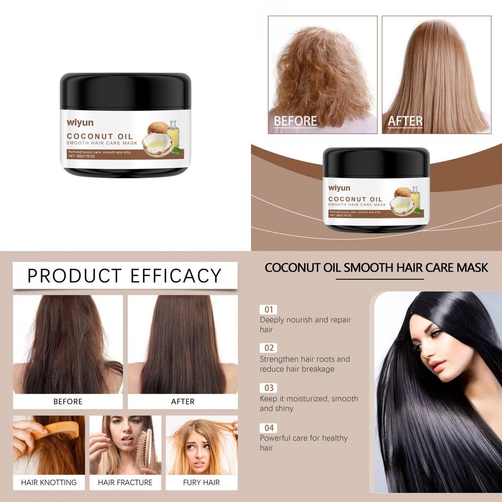Wiyun Coconut Oil Hair Mask For Deep Hydration And Smoothness With Nourishing Ingredients
