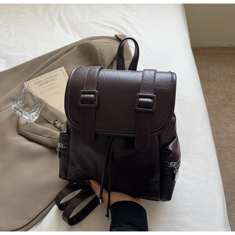 

Корейская версия повседневного рюкзака большой вместимости женский 2025 новый студенческий стиль школьный рюкзак простой дорожный рюкзак из искусственной кожи