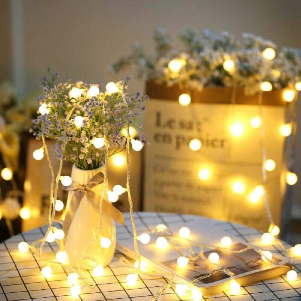 SFOUR Fairy Light Decorative LED Illumination 6M 40 Pieces Battery Operated Christmas Decoration Tree Bulbs Outdoor Waterproof Indoor Suitable Bedroom