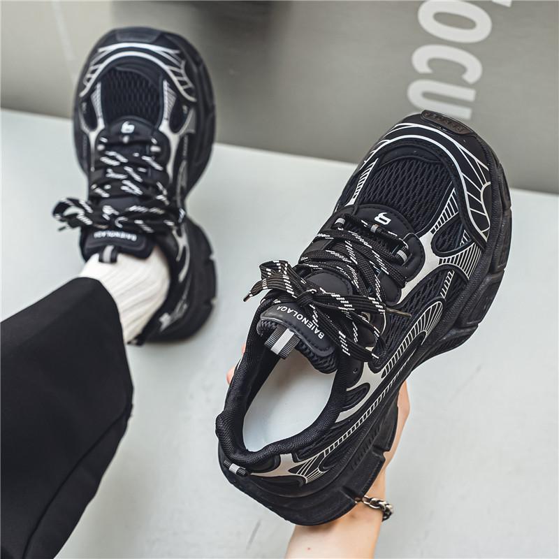 

Мужская обувь, летняя сетчатая дышащая сетчатая обувь для бега, спорта и отдыха, толстая подошва, увеличивающая внутреннюю высоту, обувь Xiaobai Dad Tide 44