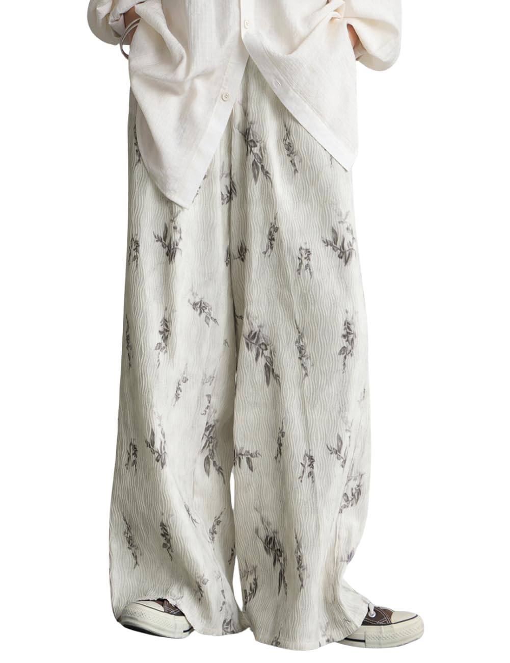 

Antiqua Botanical Long Medium White Pants, Women s Bottoms, PO-00187, 03,